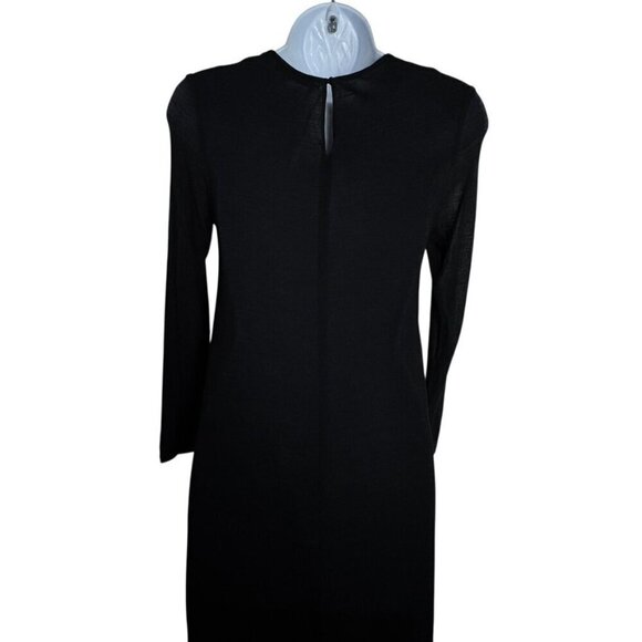 THE ROW black long sleeve midi dress womens size XS Cashmere sleeves - Picture 4 of 8